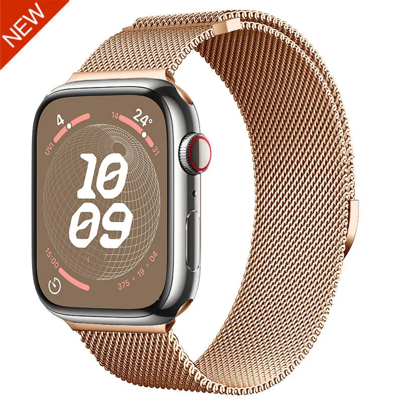 Milanese Strap for Apple Watch 44mm 40mm 45mm 41mm 42mm 38mm 49mm Metal Bracelet iWatch Series Ultra 8 7 6 5 4 3 SE 44 45mm band