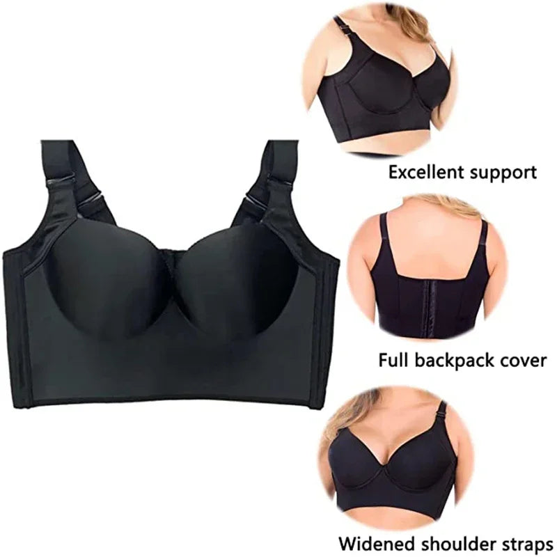 Large Women Deep Cup Bra Hide Back Fat Bra Shapewear Incorporated Full Back Coverage Push Up Sports Bras Lenceria Femenina