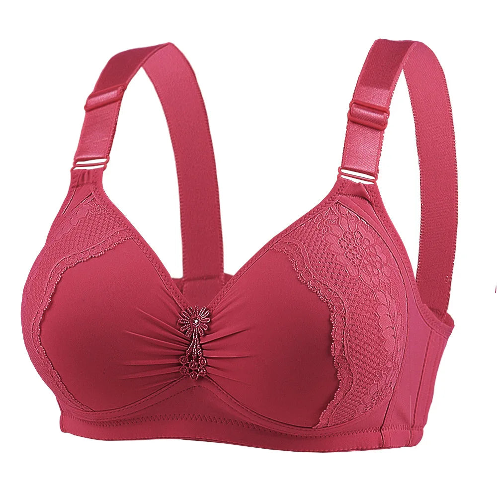 Push Up Bras for Women Large Size Full Cup Adjustment Wireless Lace Seamless Bralette Soutien Gorge Femme Lenceria Femenina