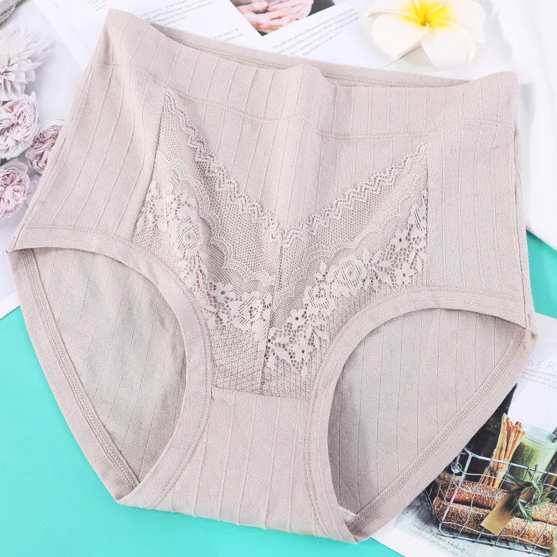 Plus Size Middle-aged Women's Panties High Waist Fat Cotton Briefs Lenceria Para Damas Ropa Interior Femenina Lingerie XL-6XL