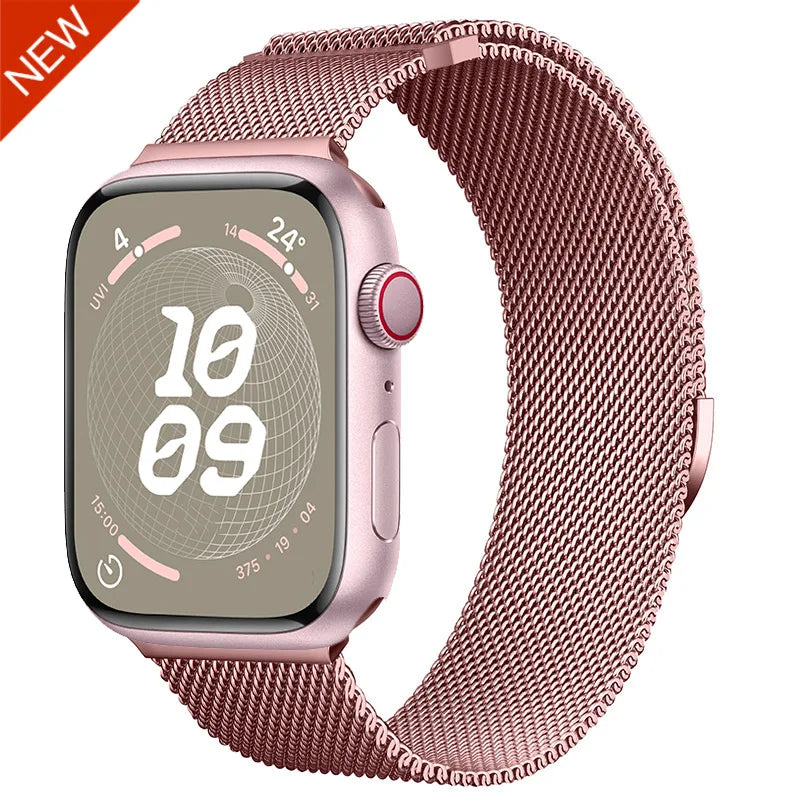 Milanese Strap for Apple Watch 44mm 40mm 45mm 41mm 42mm 38mm 49mm Metal Bracelet iWatch Series Ultra 8 7 6 5 4 3 SE 44 45mm band