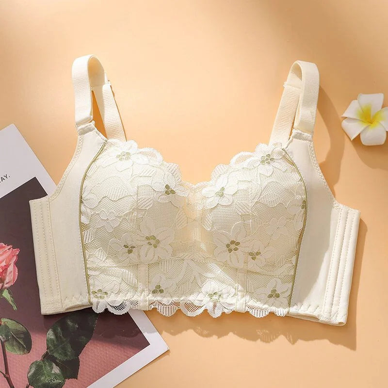 Floral Print Lace Top Women's Bras Wireless Prevent Sagging Underwear Seamless Bra Push Up Ladies Bralette Lenceria Para Damas