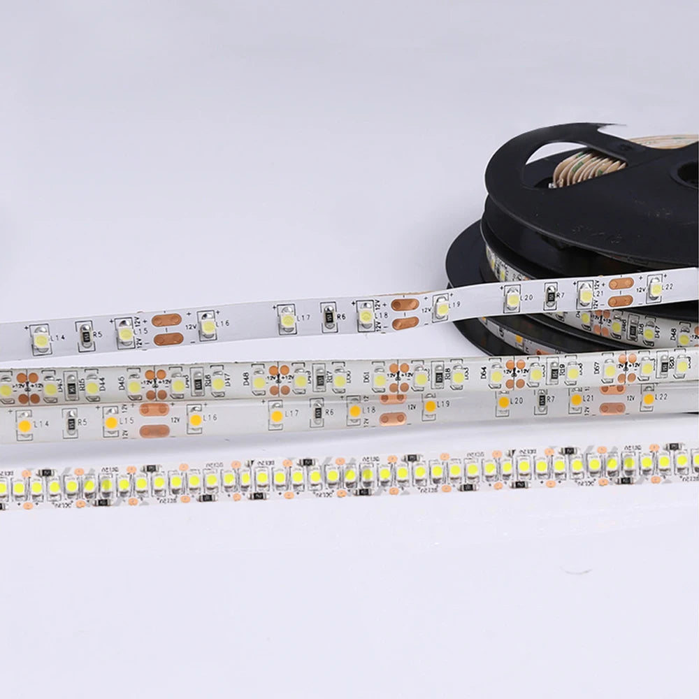 5V 12V 24V 2835 Led Strip 5m 300/600/2400 Pixels Led Tape SMD 3528 Fiexible Light Bar Strips Under Cabinet Lighting Backlight