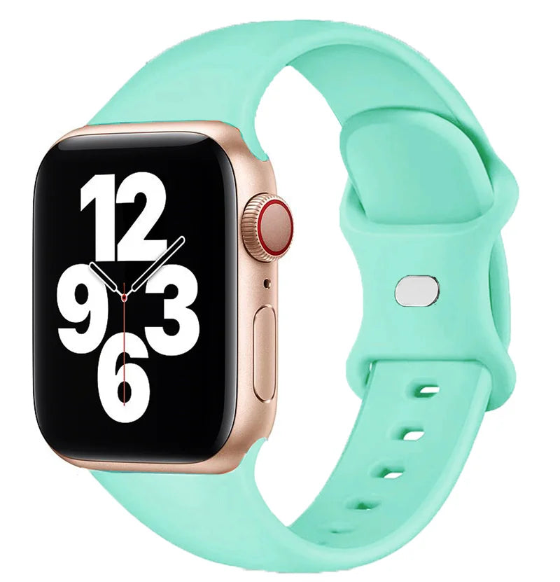 Silicone sport band For apple watch Ultra 49mm series 9-8-7 41mm 45mm correa 44mm 40mm waterproof bracelet iwatch 6 5 4 SE Strap