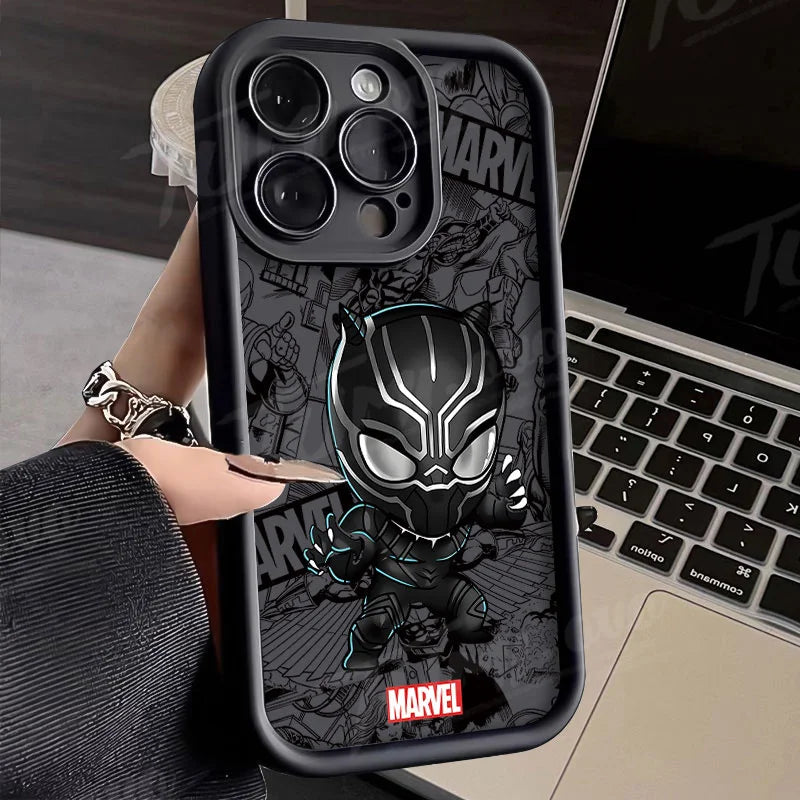 Marvel Spider Man Soft Silicone Phone Case for iPhone 15 Pro Max 14 Max 13 ProMax 12 11 X XS XR 7 8 Plus SE 2020 Back Cover