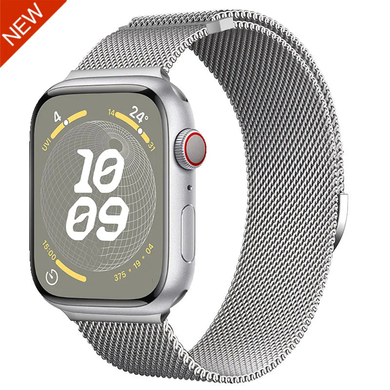 Milanese Strap for Apple Watch 44mm 40mm 45mm 41mm 42mm 38mm 49mm Metal Bracelet iWatch Series Ultra 8 7 6 5 4 3 SE 44 45mm band