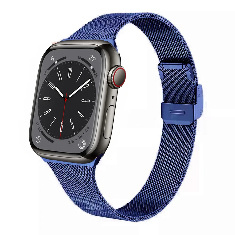 Milanese Strap for Apple Watch 44mm 40mm 45mm 41mm 42mm 38mm 49mm Metal Bracelet iWatch Series Ultra 8 7 6 5 4 3 SE 44 45mm band