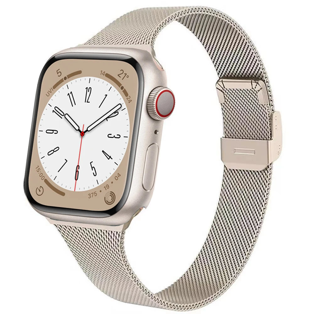 Milanese Strap for Apple Watch 44mm 40mm 45mm 41mm 42mm 38mm 49mm Metal Bracelet iWatch Series Ultra 8 7 6 5 4 3 SE 44 45mm band