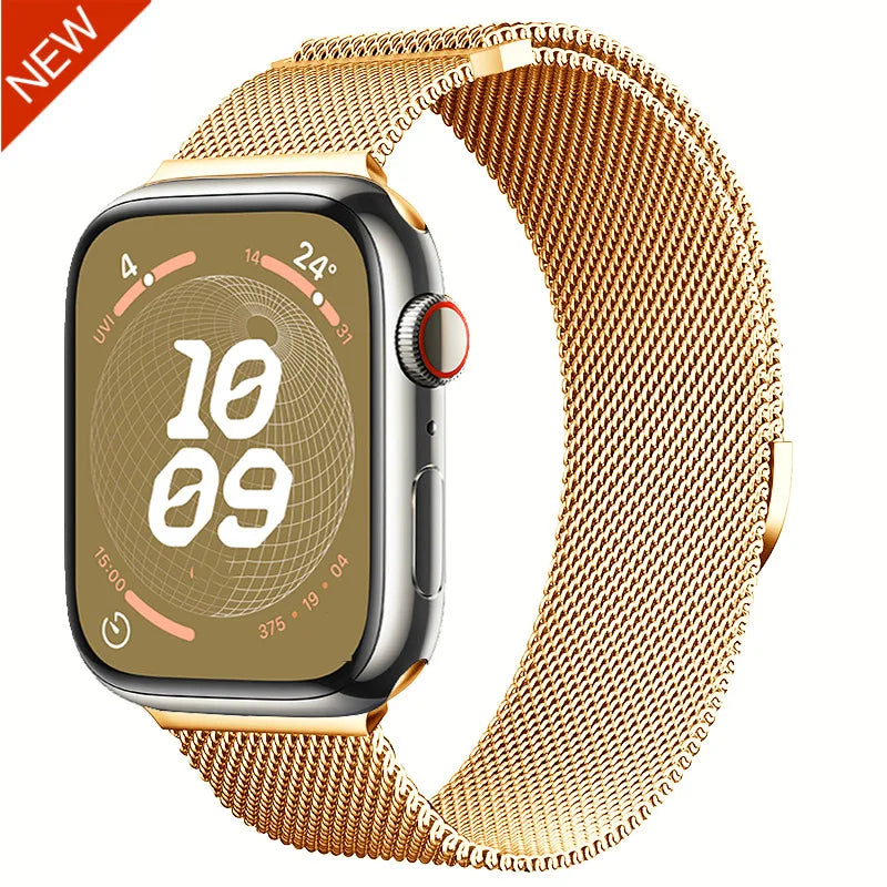 Milanese Strap for Apple Watch 44mm 40mm 45mm 41mm 42mm 38mm 49mm Metal Bracelet iWatch Series Ultra 8 7 6 5 4 3 SE 44 45mm band