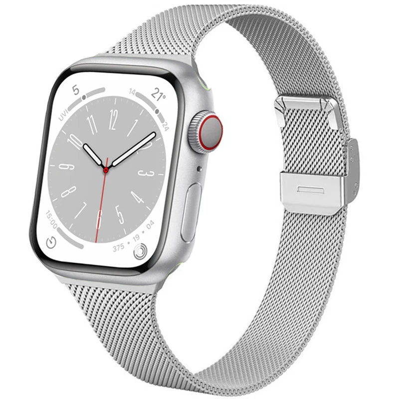 Milanese Strap for Apple Watch 44mm 40mm 45mm 41mm 42mm 38mm 49mm Metal Bracelet iWatch Series Ultra 8 7 6 5 4 3 SE 44 45mm band