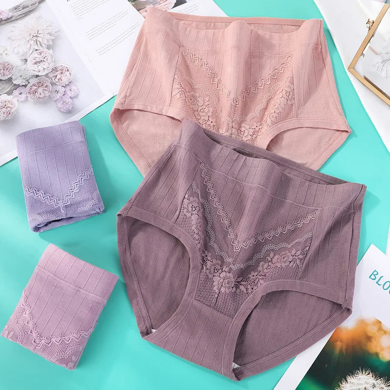 Plus Size Middle-aged Women's Panties High Waist Fat Cotton Briefs Lenceria Para Damas Ropa Interior Femenina Lingerie XL-6XL