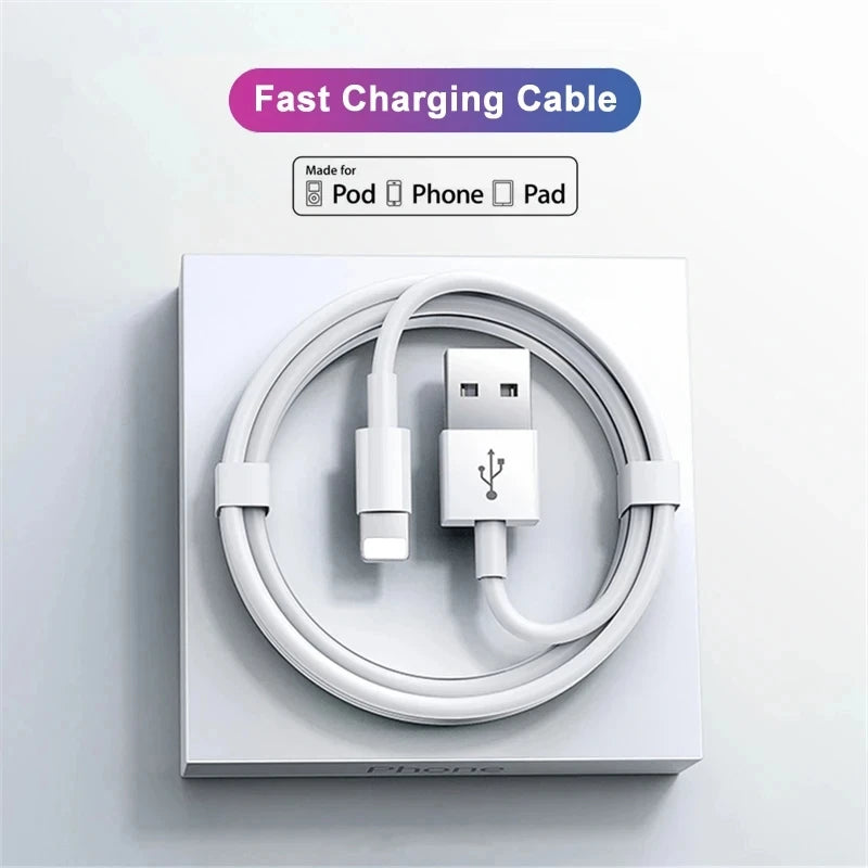 Original 30W USB Cable For Apple iPhone 14 13 12 11 Pro Max 7 8 Plus XS XR Fast Charging USB C TO iOS Cable Charger Accessories