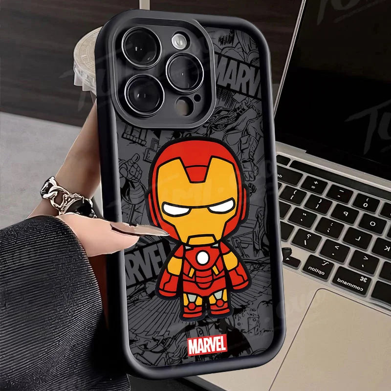 Marvel Spider Man Soft Silicone Phone Case for iPhone 15 Pro Max 14 Max 13 ProMax 12 11 X XS XR 7 8 Plus SE 2020 Back Cover