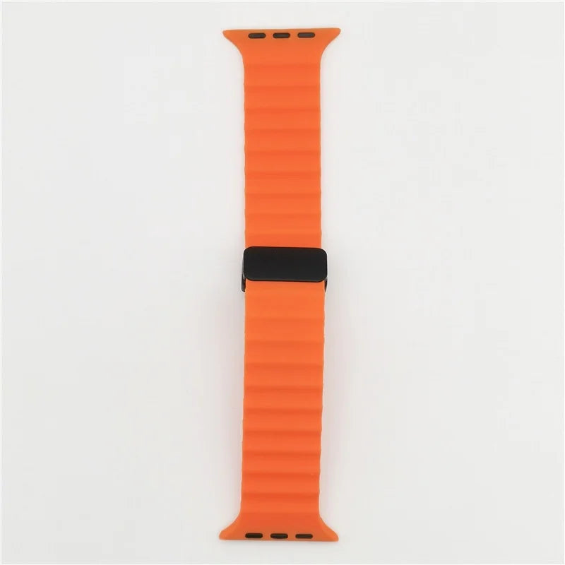 Magnetic Buckle Strap For Apple Watch Band Ultra 2 49mm 45mm 44mm 40mm 41mm 38 42mm Silicone Bracelet iWatch Series 7 6 3 se 8 9