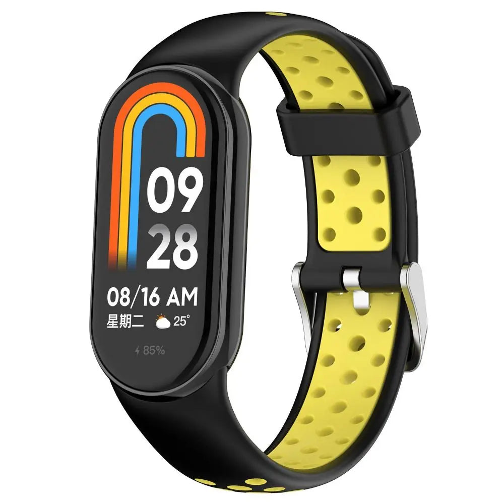 Silicone Strap for Xiaomi Mi Band 8 SmartWatch Breathable Sport Bracelet Replacement Color Wristband for MiBand 8 NFC Watchband