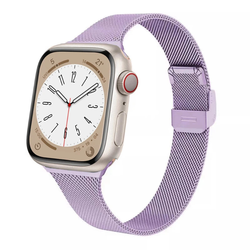 Milanese Strap for Apple Watch 44mm 40mm 45mm 41mm 42mm 38mm 49mm Metal Bracelet iWatch Series Ultra 8 7 6 5 4 3 SE 44 45mm band