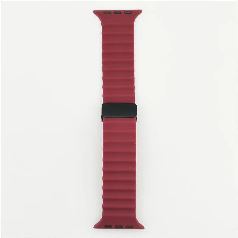 Magnetic Buckle Strap For Apple Watch Band Ultra 2 49mm 45mm 44mm 40mm 41mm 38 42mm Silicone Bracelet iWatch Series 7 6 3 se 8 9