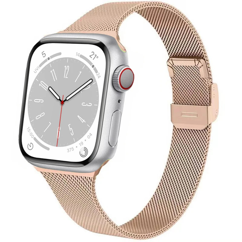 Milanese Strap for Apple Watch 44mm 40mm 45mm 41mm 42mm 38mm 49mm Metal Bracelet iWatch Series Ultra 8 7 6 5 4 3 SE 44 45mm band