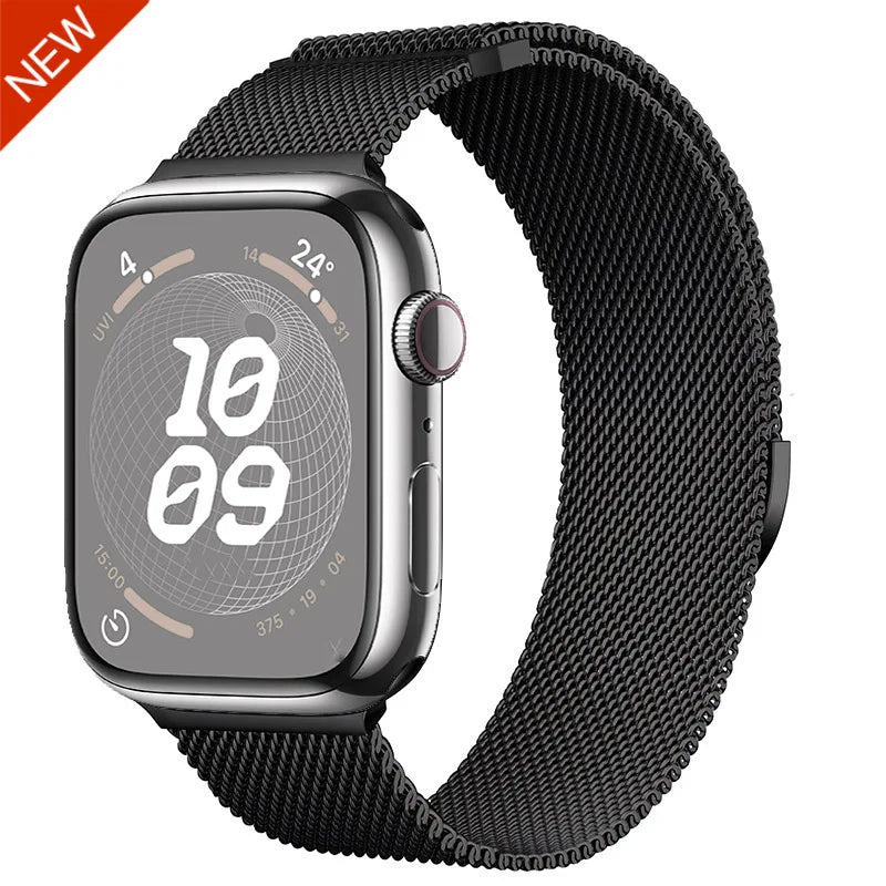 Milanese Strap for Apple Watch 44mm 40mm 45mm 41mm 42mm 38mm 49mm Metal Bracelet iWatch Series Ultra 8 7 6 5 4 3 SE 44 45mm band