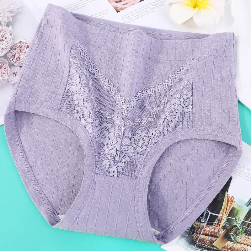 Plus Size Middle-aged Women's Panties High Waist Fat Cotton Briefs Lenceria Para Damas Ropa Interior Femenina Lingerie XL-6XL