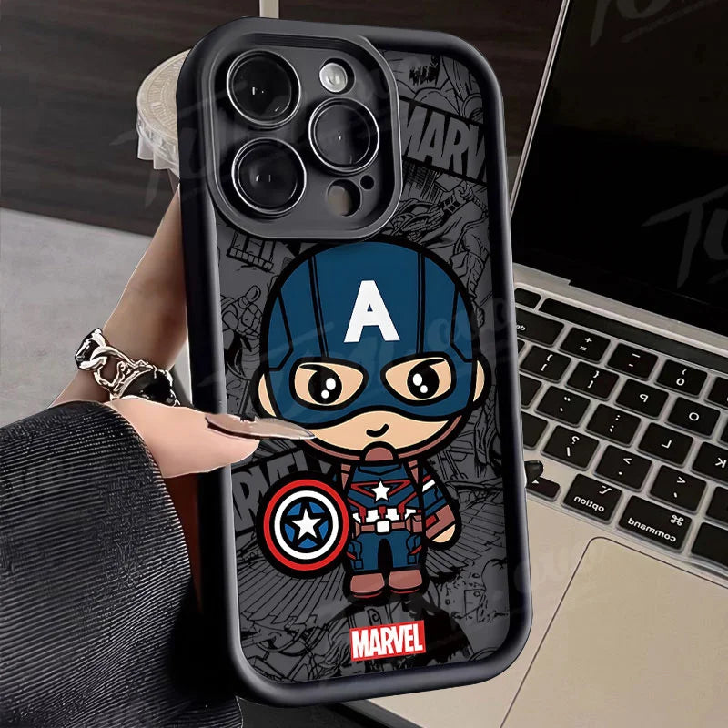 Marvel Spider Man Soft Silicone Phone Case for iPhone 15 Pro Max 14 Max 13 ProMax 12 11 X XS XR 7 8 Plus SE 2020 Back Cover