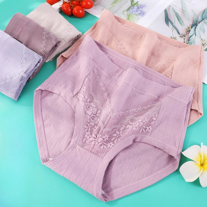 Plus Size Middle-aged Women's Panties High Waist Fat Cotton Briefs Lenceria Para Damas Ropa Interior Femenina Lingerie XL-6XL