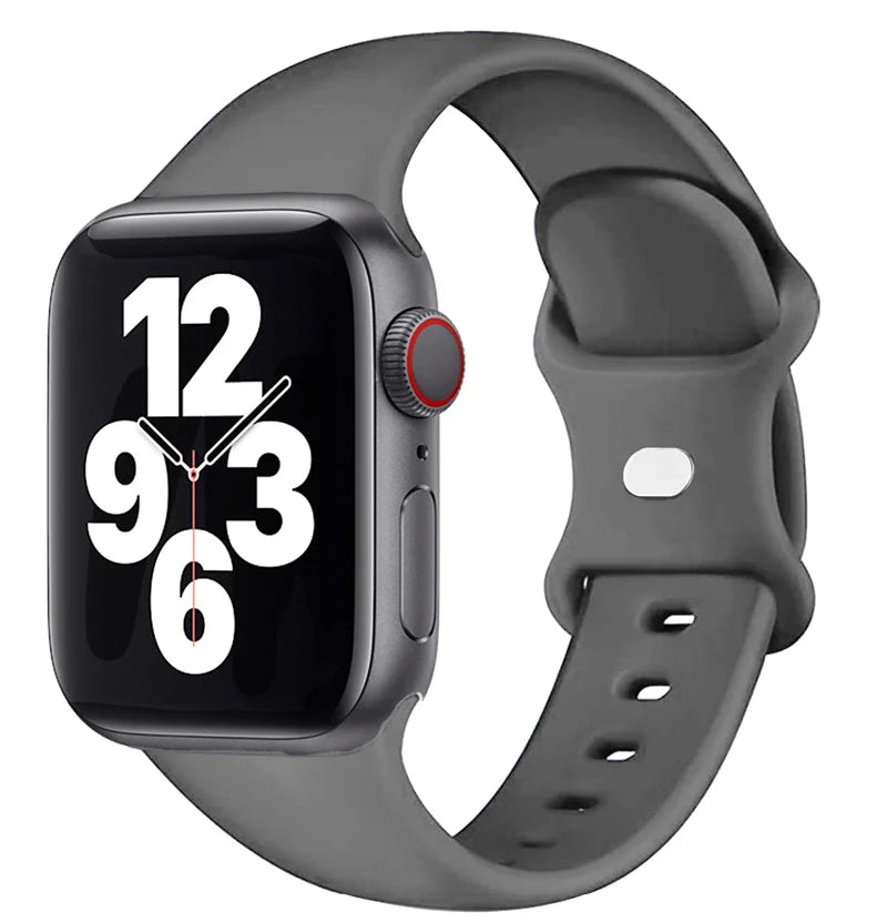 Silicone sport band For apple watch Ultra 49mm series 9-8-7 41mm 45mm correa 44mm 40mm waterproof bracelet iwatch 6 5 4 SE Strap