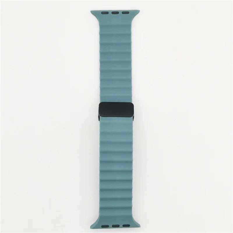 Magnetic Buckle Strap For Apple Watch Band Ultra 2 49mm 45mm 44mm 40mm 41mm 38 42mm Silicone Bracelet iWatch Series 7 6 3 se 8 9