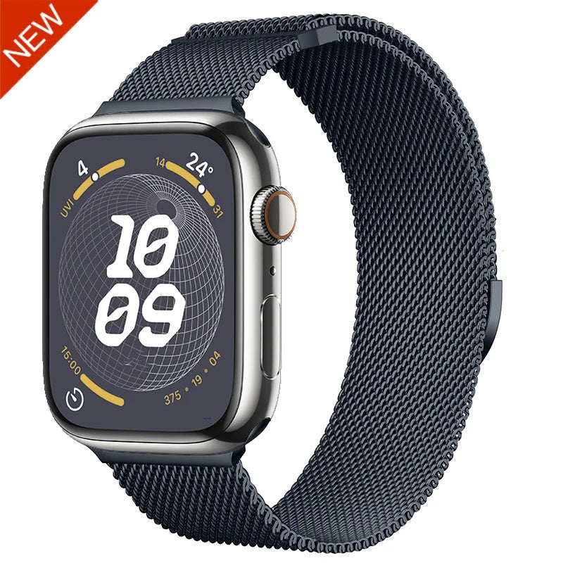 Milanese Strap for Apple Watch 44mm 40mm 45mm 41mm 42mm 38mm 49mm Metal Bracelet iWatch Series Ultra 8 7 6 5 4 3 SE 44 45mm band