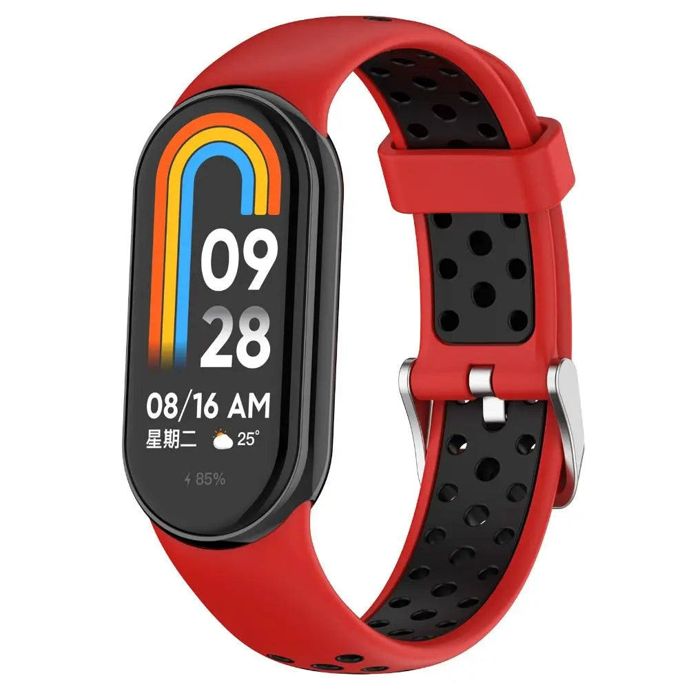 Silicone Strap for Xiaomi Mi Band 8 SmartWatch Breathable Sport Bracelet Replacement Color Wristband for MiBand 8 NFC Watchband